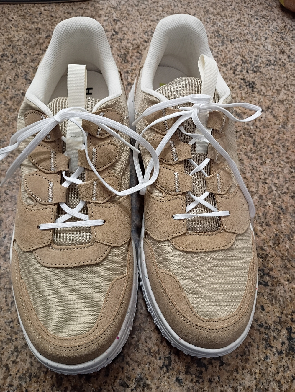 HOLO 90s Low-Top Sneakers Cushioned Mesh & Suede Tan Neutral Men size 14